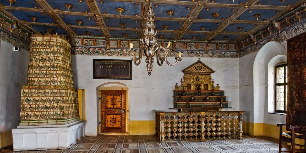 The Renaissance interior of Velké Losiny Château, 16th century, Czech Republic