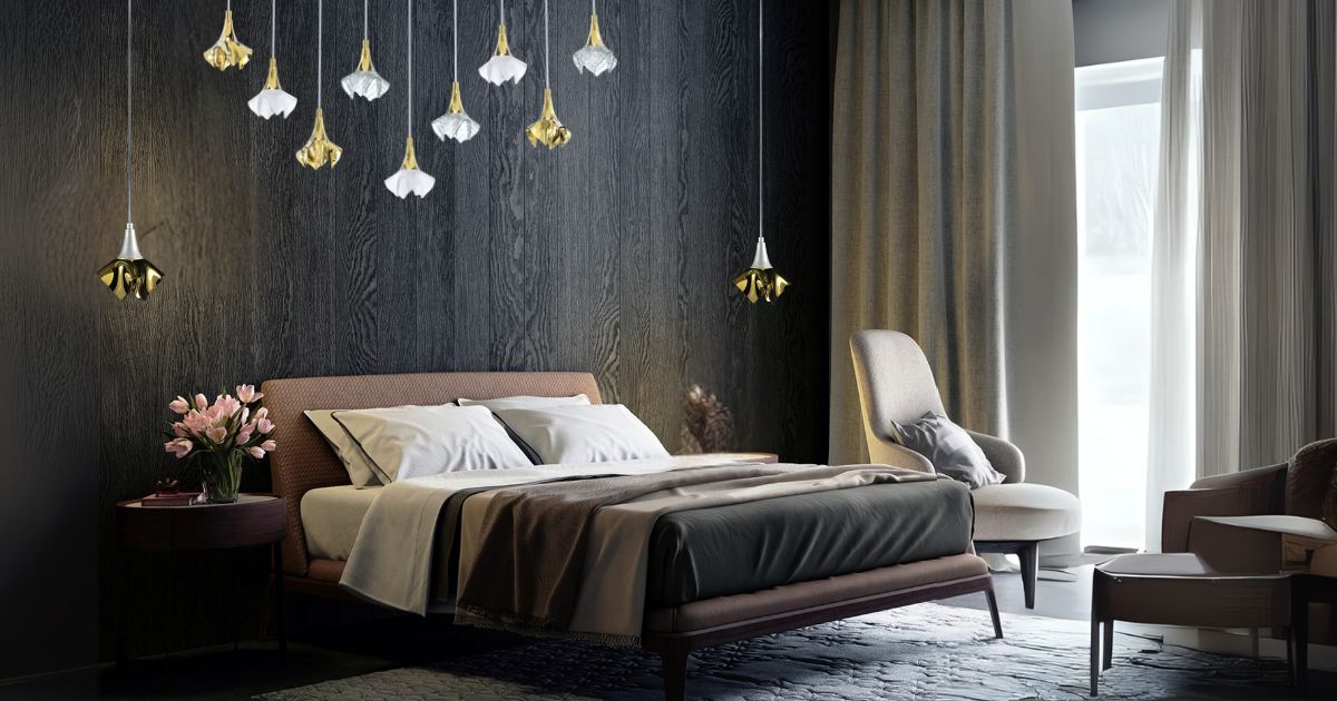 Inspiration: Pendant Lights for the Bedroom and Modern Chandeliers above the Bed