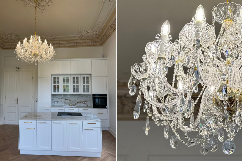 Art Nouveau elegance illuminated by Bohemian crystal
