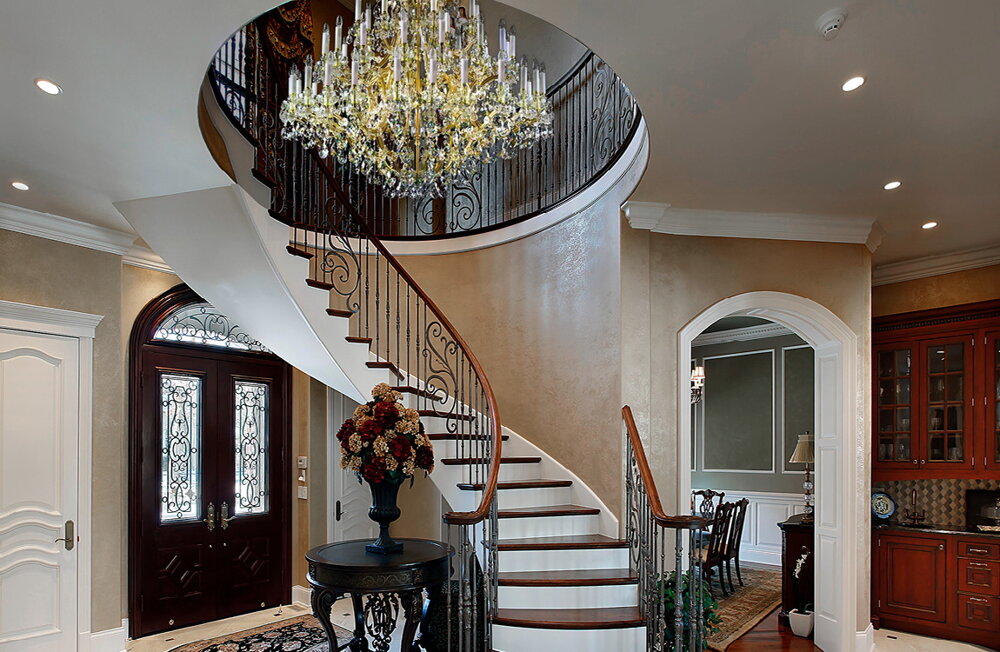 Elegant Illumination with Crystal Staircases